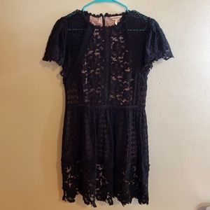 Rebecca Taylor black lace dress